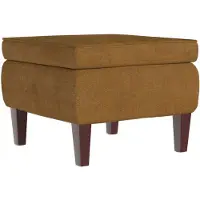 vidaXL Hocker mit Holzbeinen Braun Samt