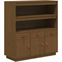 vidaXL Highboard Honigbraun 100x40x108,5 cm Massivholz Kiefer