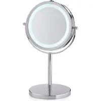 kela Make-up Spiegel mit LED Beleuchtung Tio Silver
