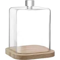 LSA International Servierplatte L.S.A. Pavilion mit Glocke 30 x 39 cm