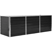 vidaXL Garten-Hochbeet Anthrazit 240 x 80 x 77 cm Verzinkter Stahl
