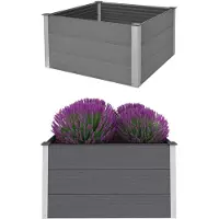 vidaXL Garten-Hochbeet WPC 100 x 100 x 54 cm Grau