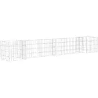 vidaXL H-förmiger Gabionen-Pflanzkorb Stahldraht 260x40x40 cm