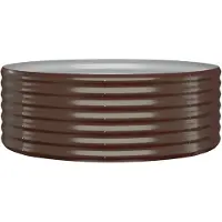 vidaXL Hochbeet Verzinkter Stahl 100x100x36 cm Braun