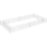 vidaXL Gabionen-Hochbeet Verzinkter Stahl 200x100x20 cm