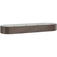vidaXL Hochbeet Verzinkter Stahl 322x100x36 cm Braun