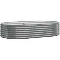vidaXL Hochbeet Verzinkter Stahl 175x100x36 cm Grau