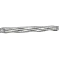 vidaXL Hochbeet Verzinkter Stahl 507x100x36 cm Silbern