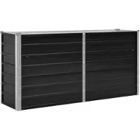vidaXL Garten-Hochbeet Anthrazit 160 x 40 x 77 cm Verzinkter Stahl