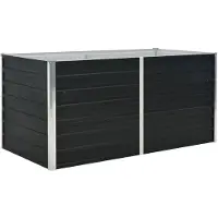 vidaXL Hochbeet Anthrazit 160 x 80 x 77 cm Verzinkter Stahl
