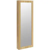 vidaXL Spiegel-Schmuckschrank mit LED-Beleuchtung Wandmontage
