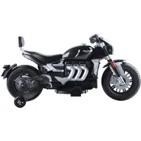 Vrooomy Triumph Rocket 3GT Kinder Elektro Motorrad 12V (2–5 Jahre) – Offiziell Lizenziert, mit Stützrädern, 2 Motoren, LED & Sound – Elektro Kindermotorrad Schwarz