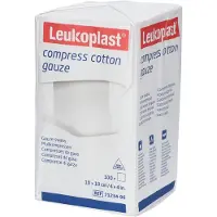 Leukoplast compress Cotton Gauze 10x10cm unst.12f 100 St Kompressen
