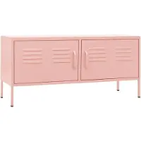 vidaXL TV-Schrank Rosa 105x35x50 cm Stahl