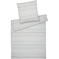 Elegante Halbleinen Bettwäsche Balance greige 200x200 cm + 2x80x80 cm