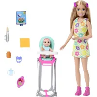 Barbie Skipper Hochstuhl Mit Zubehör Für Babypuppe