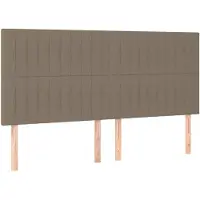 vidaXL Kopfteil Taupe 160x5x118/128 cm Stoff