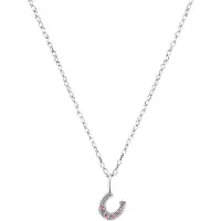 s.Oliver Halsschmuck für Mädchen, 925 Sterling Silber Zirkonia Hufeisen