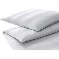 Elegante Mako-Satin-Bettwäsche-Garnitur En Bloc Farbe Weiss Größe 135x200+40x80cm