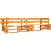 vidaXL Garten-Palettensofa 2-Sitzer Honigbraun Holz