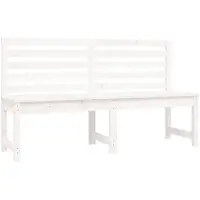 vidaXL Gartenbank Weiß 157,5 cm Massivholz Kiefer