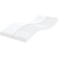 vidaXL Schaumstoffmatratze Weiß 100x200 cm 7-Zonen Härtegrad 20 ILD