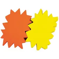 Agipa Signal-Etiketten "Stern", gelb/orange, 120 x 160 mm