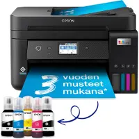 Epson EcoTank ET-4850, Tintenstrahl, Farbdruck, 4800 x 1200 DPI, A4, Direktdruck, Schwarz