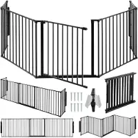 TecTake - Kaminzaun Sicherheitszaun - Agni - 5 Elemente - stabil und sicher - 403569