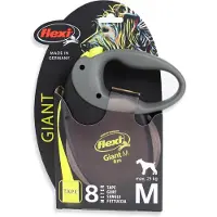 Flexi - Leash Giant - M - 8m Tape - Black/Neon Yellow - Max 25Kg