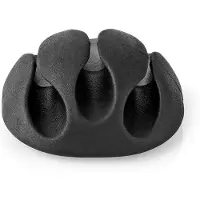 Nedis Kabelmanagement - Kabelclip - Click and Go - 4 Stück - Anzahl der Steckplätze: 3 Steckplätze - max. Kabeldicke: 5.3 mm - TPE - Schwarz