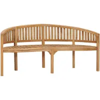 vidaXL Bananenbank 180 cm Massivholz Teak