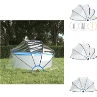 vidaXL Pool-Kuppel Rund 315x158 cm PVC