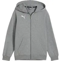 Puma Kapuzensweatjacke "TEAMGOAL CASUALS HOODED JACKET JR" mit Kapuze, für Fußball, mit Reißverschluss, Regular Fit