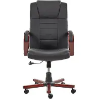 Beliani Bürostuhl Schwarz Echtleder Massagefunktion Heizfunktion Wippmechanik modern