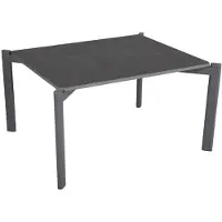 Brafab Gartencouchtisch Hallavara, aus Stein und Edelstahl, modern, anthrazit, 56x66 cm