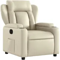 vidaXL Relaxsessel Creme Kunstleder