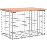 vidaXL Gartenbank aus Gabionen 63x44x42 cm Massivholz Douglasie