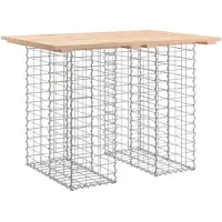 vidaXL Gartentisch aus Gabionen 100x70x72 cm Massivholz Kiefer