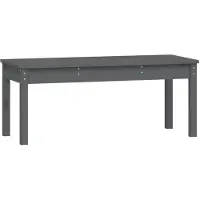 vidaXL Gartenbank Grau 109x44x45 cm Massivholz Kiefer