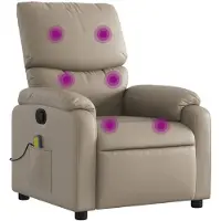 vidaXL Massagesessel Cappuccino-Braun Kunstleder