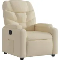 vidaXL Relaxsessel Creme Stoff