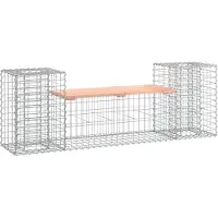vidaXL Gartenbank aus Gabionen 183x41x60,5 cm Massivholz Douglasie