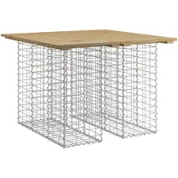 vidaXL Gartentisch aus Gabionen 100x102x72 cm Kiefernholz Imprägniert