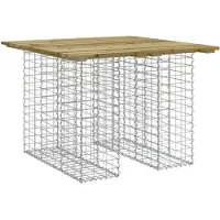 vidaXL Gartentisch aus Gabionen 100x102x72 cm Kiefernholz Imprägniert
