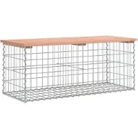 vidaXL Gartenbank aus Gabionen 103x44x42 cm Massivholz Douglasie