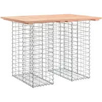 vidaXL Gartentisch aus Gabionen 100x70x72 cm Massivholz Douglasie
