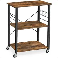 Goliving Küchenwagen - Küchenschrank - Küchenregal - Servierwagen - Küchenorganisator - Modern - 60x40x89 - Braun