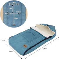 Joyz Babyfußsack 94x48x10 cm Jeans-Blau aus Polyester