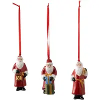 Villeroy & Boch Weihnachtsmann Weihnachtsanhänger 3er Set